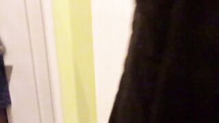 My see through leggings in public makes his dick hard
