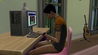 step Mom Caught Hear Son Watching Porn And Masturbate Then It Helps Him For The First Time To Make Make Sex
