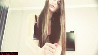 Sensual Oiled Handjob Ends Up With A Huge Cum Blast - Natalissa