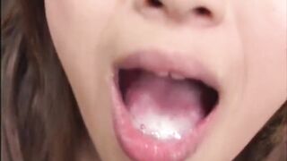 Japanese Maid uses her Mouth for cleaning - Japanese Bukkake