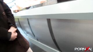 Skinny Teen Pissing ans Stripping in Public