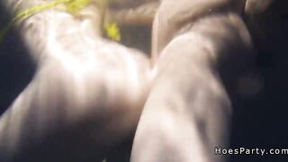Midnight orgy pool party with under water sex