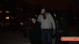 German Milfs in public in snowy Berlin