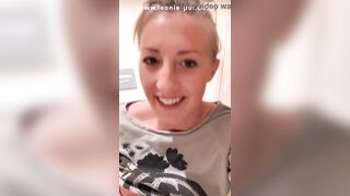 Horny in the restaurant! Fingered on the toilet to orgasm