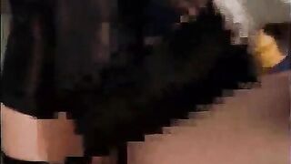 Japanese girl attacking submissive guy - Scene 1