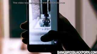 Hottest black teen gets spied on by her stepbro