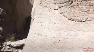 She Sucks & Swallows on a Public Hiking Trail