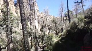 She Sucks & Swallows on a Public Hiking Trail