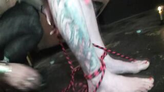 Mistress Megan spank fat slave girl with marks red
