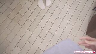 Black stepsister gives stepbro a blowjob