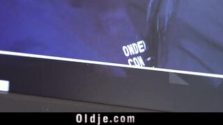 Big boobed married young babe gets caught fucking an old guy