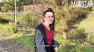 Gave herself fucked by a stranger while jogging in the park