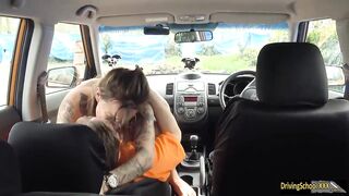 Tattooed babe more interested in fucking