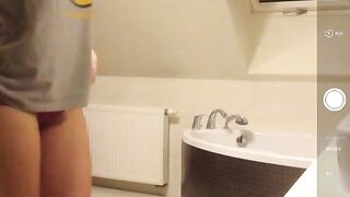 Long Leg Step Mom Takes Off Her Sexy Pantyhose