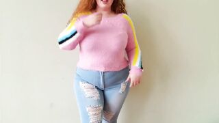 Curvey Chubby Trying on Clothes.