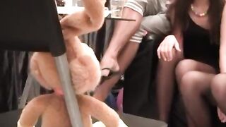 orgy with Russian student in stockings