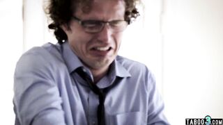 Small teen trades virginity to save her nerdy boyfriend