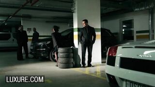 Hardcore orgy with Anissa Kate on a public parking
