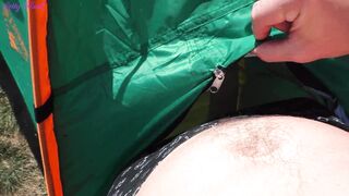 Risky Camping Blowjob Ends With Cum In Mouth - Letty Black