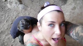 Felicity Feline Outdoor blowjob and stripping