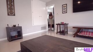 Smoking Hot Nympho MILF Seduces Step Son While Dad Is Away