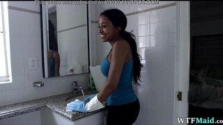 Sexy black maid has huge rack