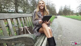 Stacey Saran with super big tits fucks hard