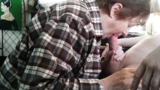 60yo step Mother gives Blowjob to Real 30yo Son