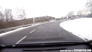 Real Czech Prostitute Takes Money for CAR SEX