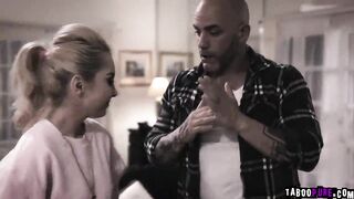 Step dad fucks the lesbian step daughter Kristen Scott!