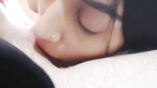 Horny student riding hard on her teacher's cock (He comes on my face)