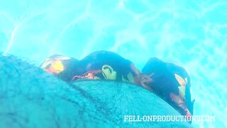 Hot MILF With Big Ass Fucks in Thong Bikini