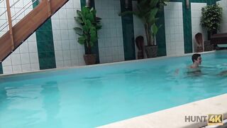 HUNT4K. Sex adventures in private swimming pool
