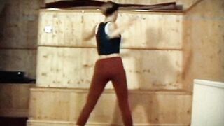 Working Up A Sweat - vintage skinny girl workout