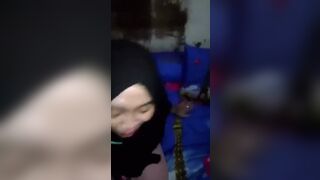 Hijab blowjob cumshot