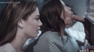 Huge boobs troubled MILF in a 3some with hospital staff