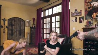 Bdsm ass to mouth for teen and mom