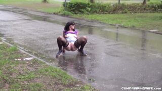 Dogging wife fucked by many strangers in her car