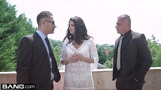 Glamkore - Coco de Mal face fucked outside & anal threesome