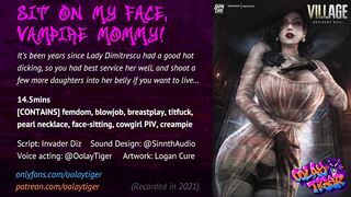 Lady Dimitrescu - Sit on my face, Vampire Mommy! (18 EroAudio)