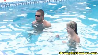 Hungarian babe playing party game before bj