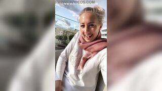I fingered myself to orgasm on a public hotel balcony in Mallorca!