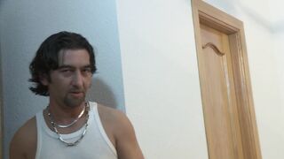 Cuckold watching how her slut wife is fucked by another man