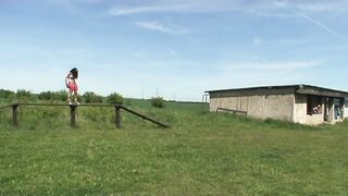 The young niece goes to visit her old uncle in the country