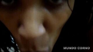 Fucking the young brunette in sexshop