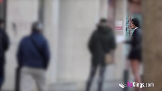 Rebeka hunts guys in the streets pretending she's a clueless