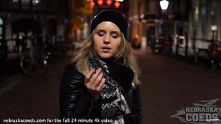 a night in amsterdam with latvian euro coed linda
