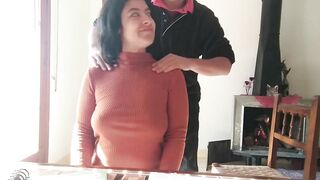 Horny tutor fucks sexy brunette student hard