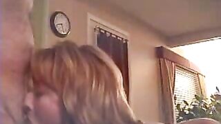 Blonde wife takes huge cock in her ass