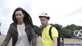 English milf doggystyled until cuminmouth